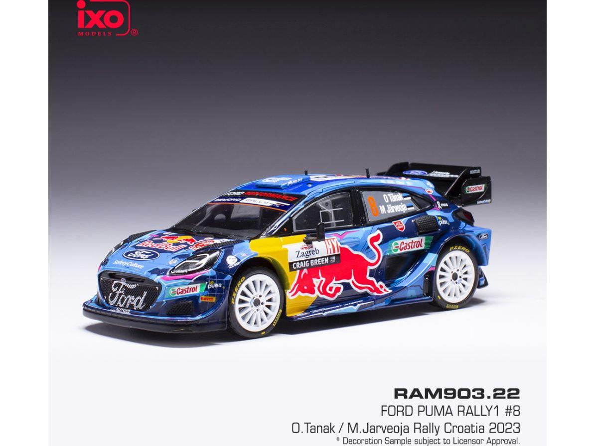Ford Puma #8 WRC1 Rally Croatia 2023 O.Tanak/M.Jarveoja 1:43 Scale IXO Diecast Model Car-IXO-Diecast Model Centre