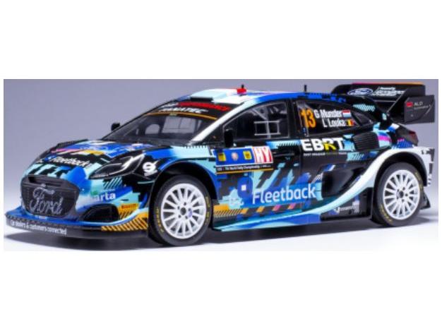 Ford Puma Rally1 #13 G.Munster/L.Louka WRC Central European Rally 2023 1:18 Scale Diecast Model-IXO-Diecast Model Centre