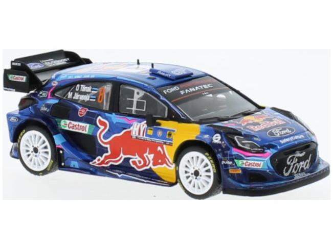 Ford Puma Rally1 #8 WRC Rally Chile 2023 Tanak/Jarveoja 1:43 Scale IXO Diecast Model Car-IXO-Diecast Model Centre