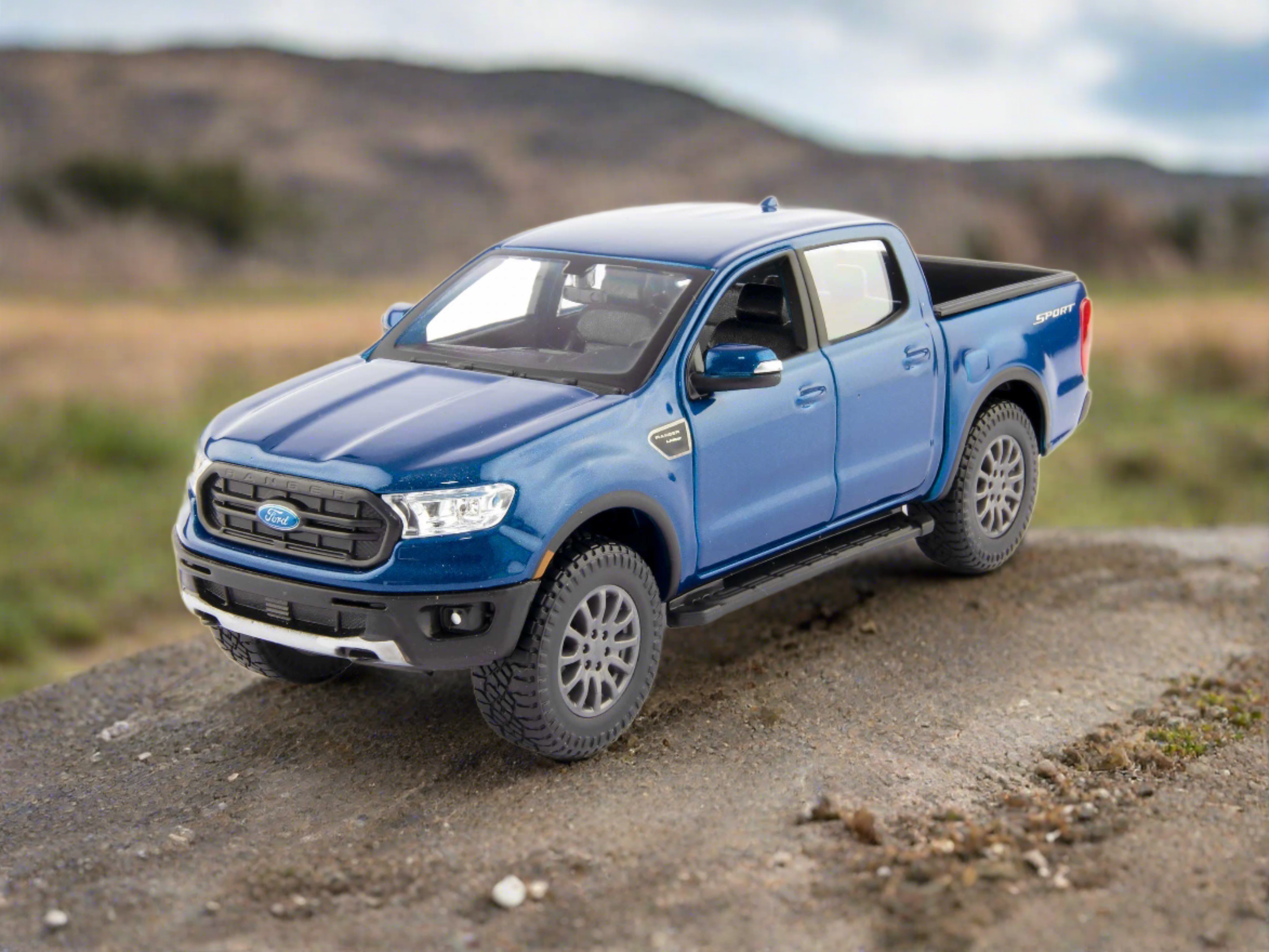 Ford Ranger 2019 blue 1:27 Scale Model Car