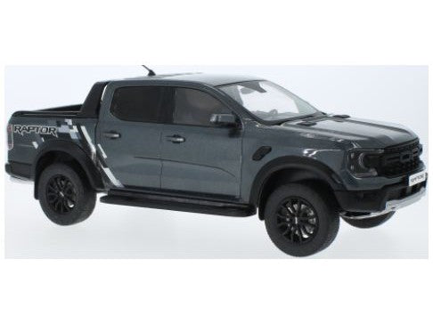 Ford Ranger Raptor 2023 Conquer Grey - 1:18 Scale Diecast Model Pickup Truck-Model Car Group-Diecast Model Centre
