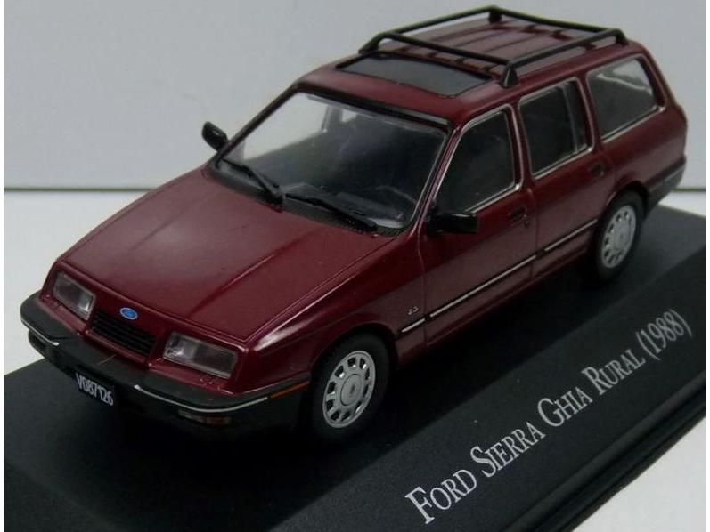 Ford Sierra Ghia Rural 1988 Metallic Red 1:43 Scale Diecast Model-Unbranded-Diecast Model Centre