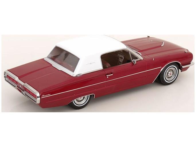 Ford Thunderbird Coupe 1966 Metallic Red White 1:18 Scale KK Scale Diecast Model Car-KK Scale-Diecast Model Centre