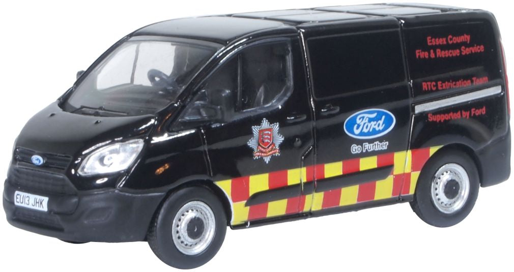 Ford Transit Custom Essex Fire and Rescue Service - 1:76 Scale Model Van-Oxford Diecast-Diecast Model Centre