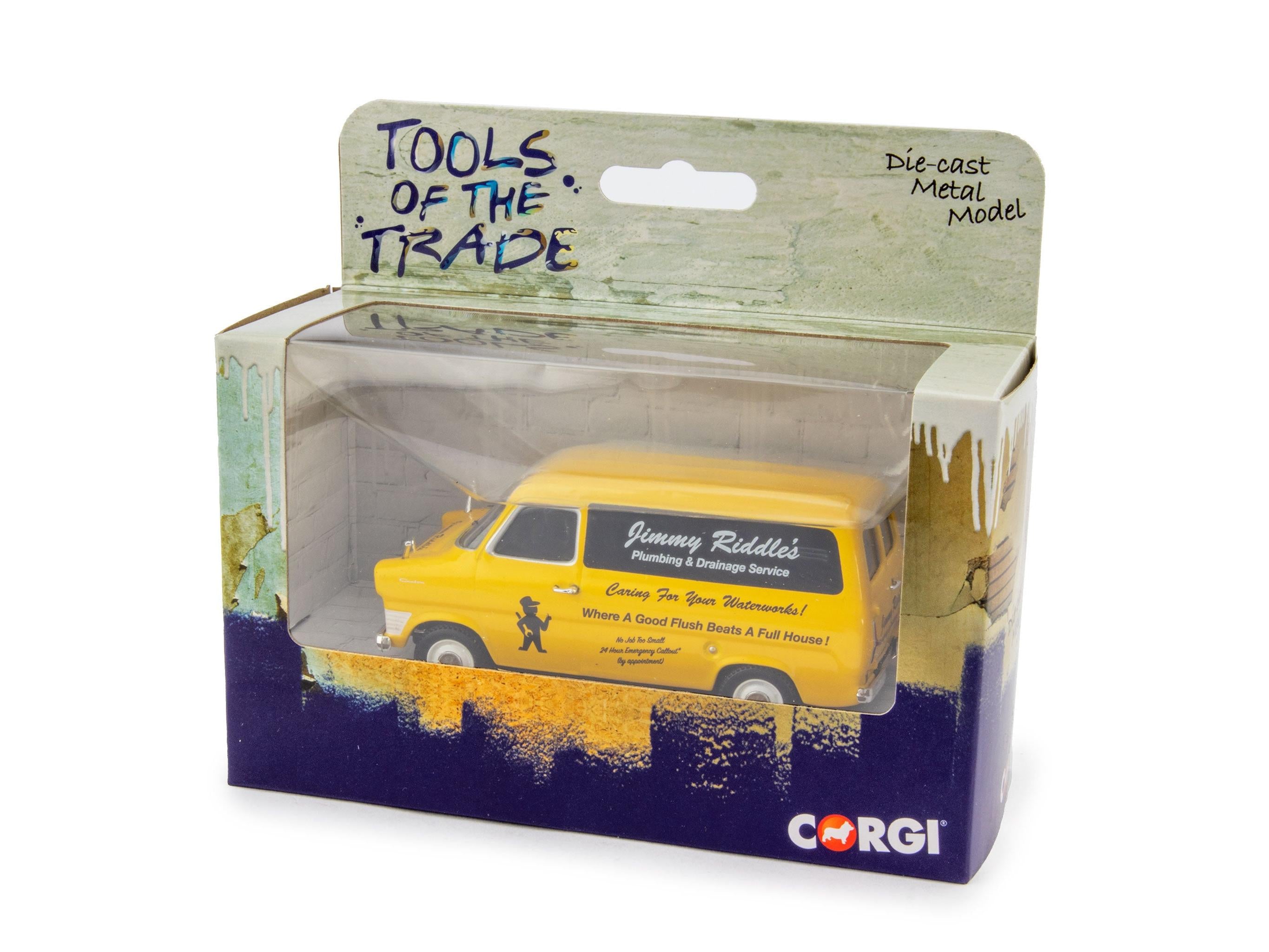 Ford Transit 'Jimmy Riddles' Plumber 1:43 Scale Corgi Diecast Model-Corgi-Diecast Model Centre
