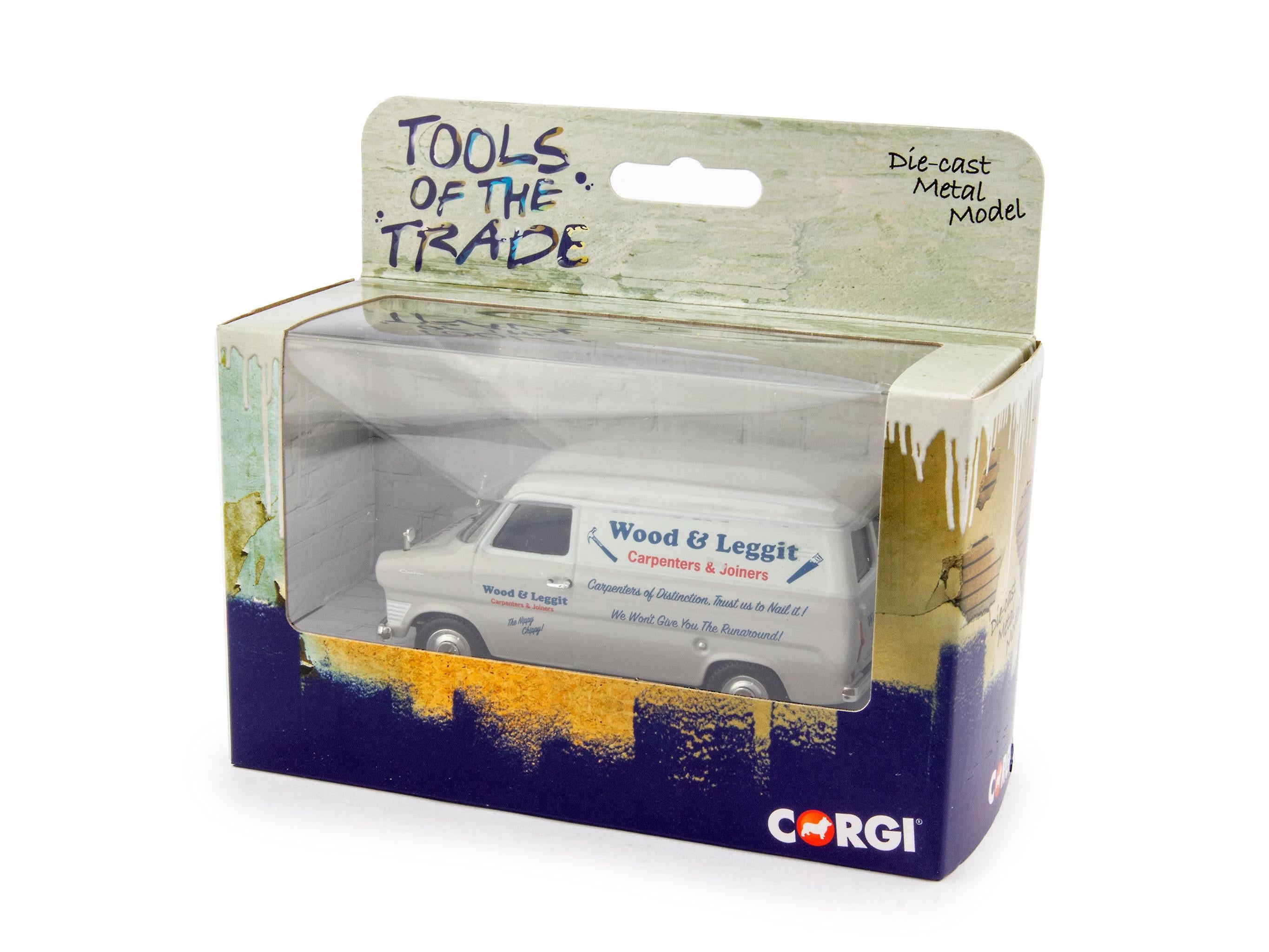 Ford Transit 'Wood and Leggit' Carpenters 1:43 Scale Corgi Diecast Model-Corgi-Diecast Model Centre