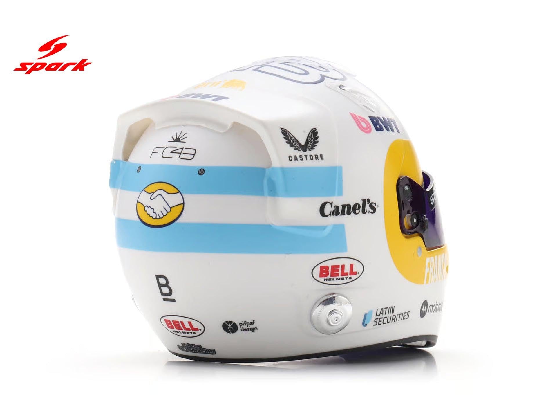 Franco Colapinto F1 US GP 2025 Helmet 1:5 Scale Resin Replica – Spark-Spark-Diecast Model Centre