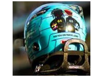 George Russell Abu Dhabi F1 GP 2024 Helmet 1:5 Scale Spark Resin Replica