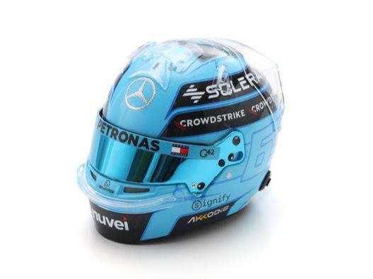 George Russell Abu Dhabi F1 GP 2024 Helmet 1:5 Scale Spark Resin Replica