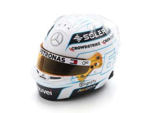 George Russell Qatar F1 GP 2024 Helmet 1:5 Scale Spark Resin Replica