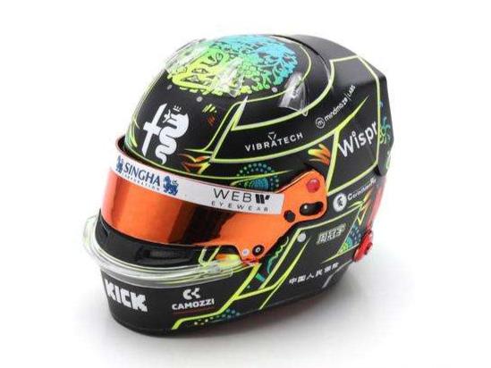 Guanyu Zhou F1 Australian GP 2023 Helmet 1:5 Scale Spark Resin Replica-Spark-Diecast Model Centre