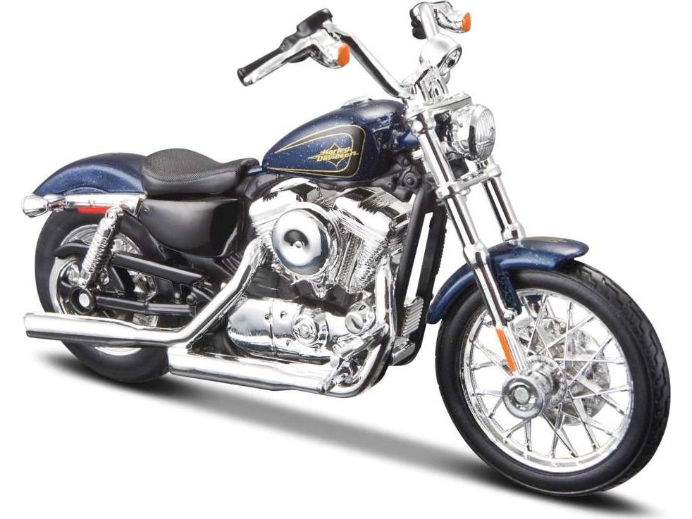Harley-Davidson 2012 XL 1200V Seventy-Two Blue 1:18 Scale Maisto Diecast Model-Maisto-Diecast Model Centre