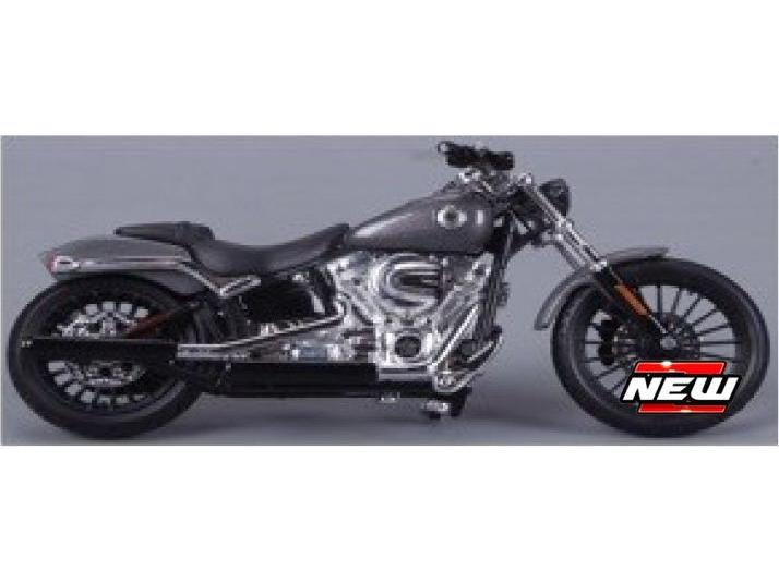 Harley-Davidson FLHR Breakout 2016 Grey Metallic 1:18 Scale Maisto Diecast Model-Maisto-Diecast Model Centre