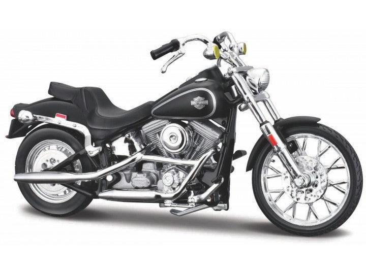 Harley-Davidson FXST Softail Black 1984 1:18 Scale Maisto Diecast Model-Maisto-Diecast Model Centre