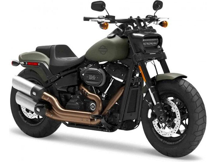 Harley-Davidson Fat Bob 114 2021 Deadwood Green Denim - 1:18 Scale Diecast Model Motorcycle-Maisto-Diecast Model Centre