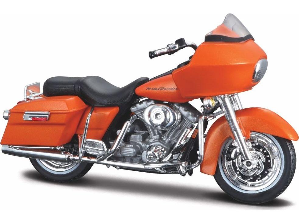 Harley-Davidson Fltr Road Glide 2002 Orange 1:18 Scale Maisto Diecast Model-Maisto-Diecast Model Centre
