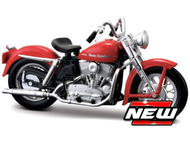 Harley-Davidson K Model 1952 red - 1:18 Scale Motorbike Model-Maisto-Diecast Model Centre