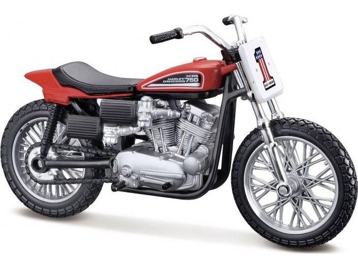 Harley-Davidson XR-750 Racing Bike 1972 #1 Red 1:18 Scale Maisto Diecast Model-Maisto-Diecast Model Centre