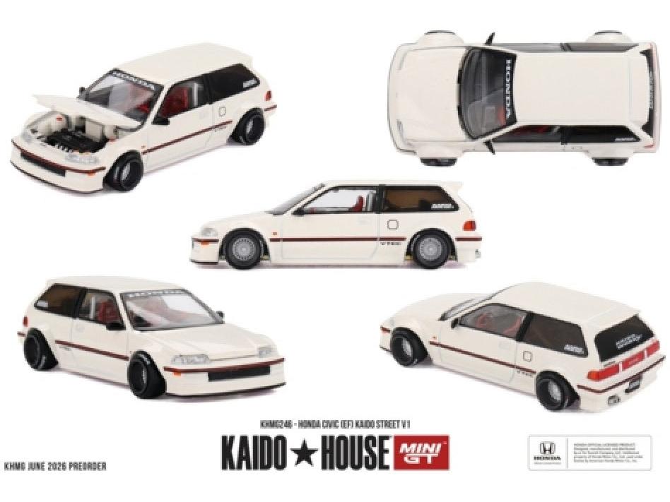 Honda Civic (EF) Kaido Street V1 1:64 Scale Diecast Model Car – MINI GT-MINI GT-Diecast Model Centre