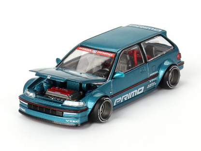 Honda Civic (EF) Kaido Works V1 - 1:64 Scale Diecast Model Car-MINI GT-Diecast Model Centre