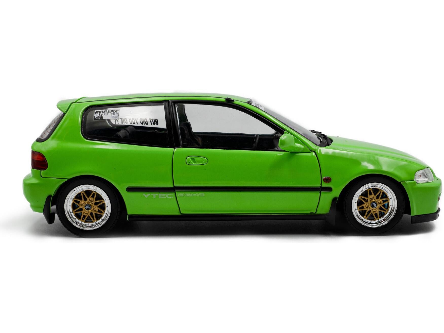 Honda Civic (EG6) Solido Works Neon Green 1991 1:18 Scale Diecast Model Car – Solido-Solido-Diecast Model Centre