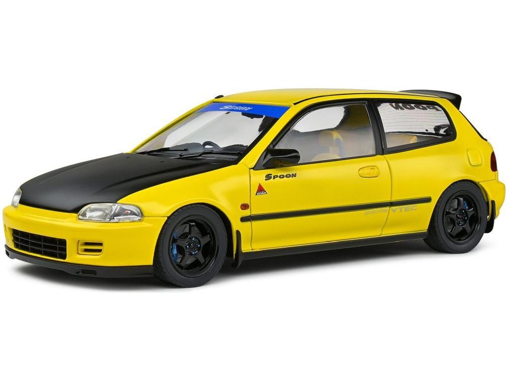 Honda Civic (EG6) Spoon Version Yellow 1991 1:18 Scale Diecast Car – Solido-Solido-Diecast Model Centre
