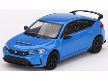 Honda Civic Type R 2023 Boost Blue Pearl (RHD) 1:64 Scale MINI GT Diecast Model-MINI GT-Diecast Model Centre