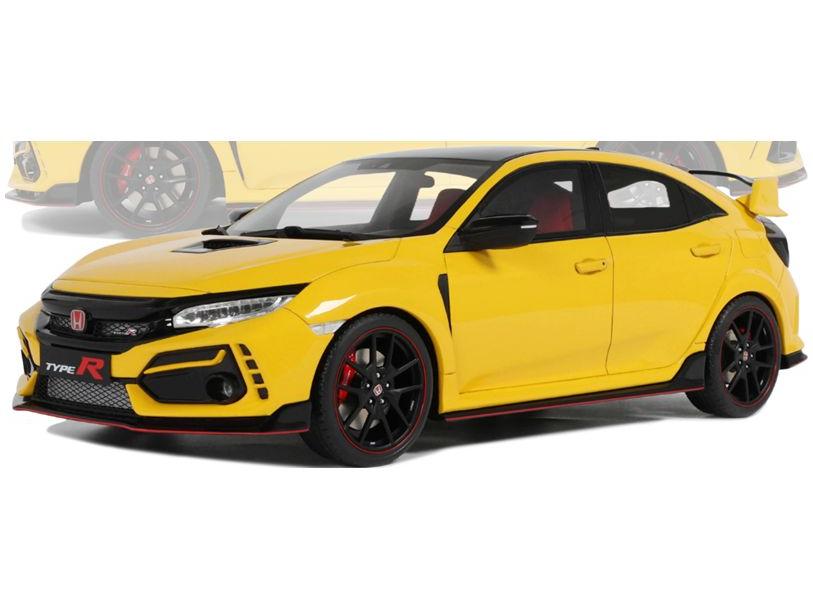 Honda Civic Type R FK8 Euro Spec 2020 Sunlight Yellow 1:18 Scale OttOmobile Resin Model-OttOmobile-Diecast Model Centre