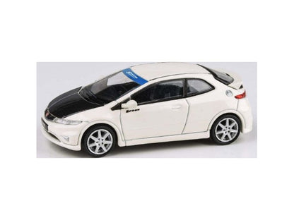 Honda Civic Type R FN2 2007 White w/carbon bonnet - 1:64 Scale Diecast Model Car-Paragon-Diecast Model Centre