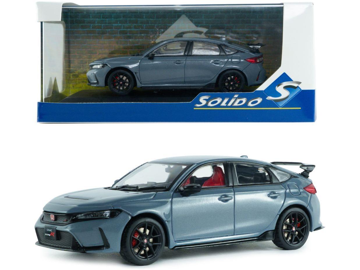 Honda Civic Type R Sonic Grey 2023 1:43 Scale Solido Diecast Model Car-Solido-Diecast Model Centre