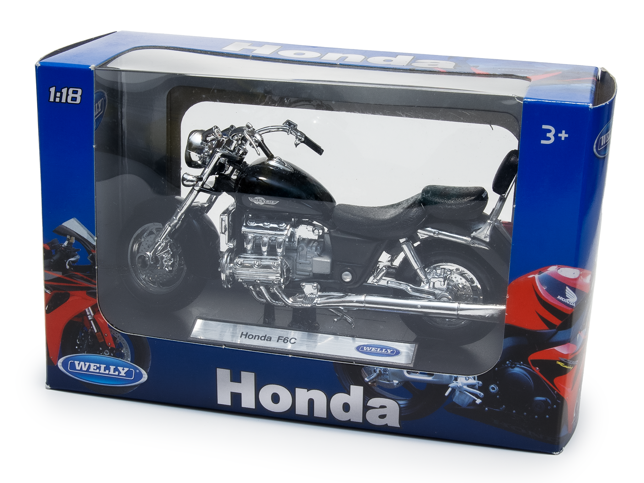 Honda F6C Valkyrie black - 1:18 Scale Diecast Model Motorcycle-Welly-Diecast Model Centre