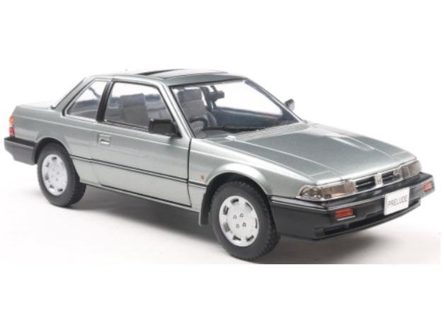 Honda Prelude Grey 1985 1:24 Scale WhiteBox Resin Model Car-WhiteBox-Diecast Model Centre