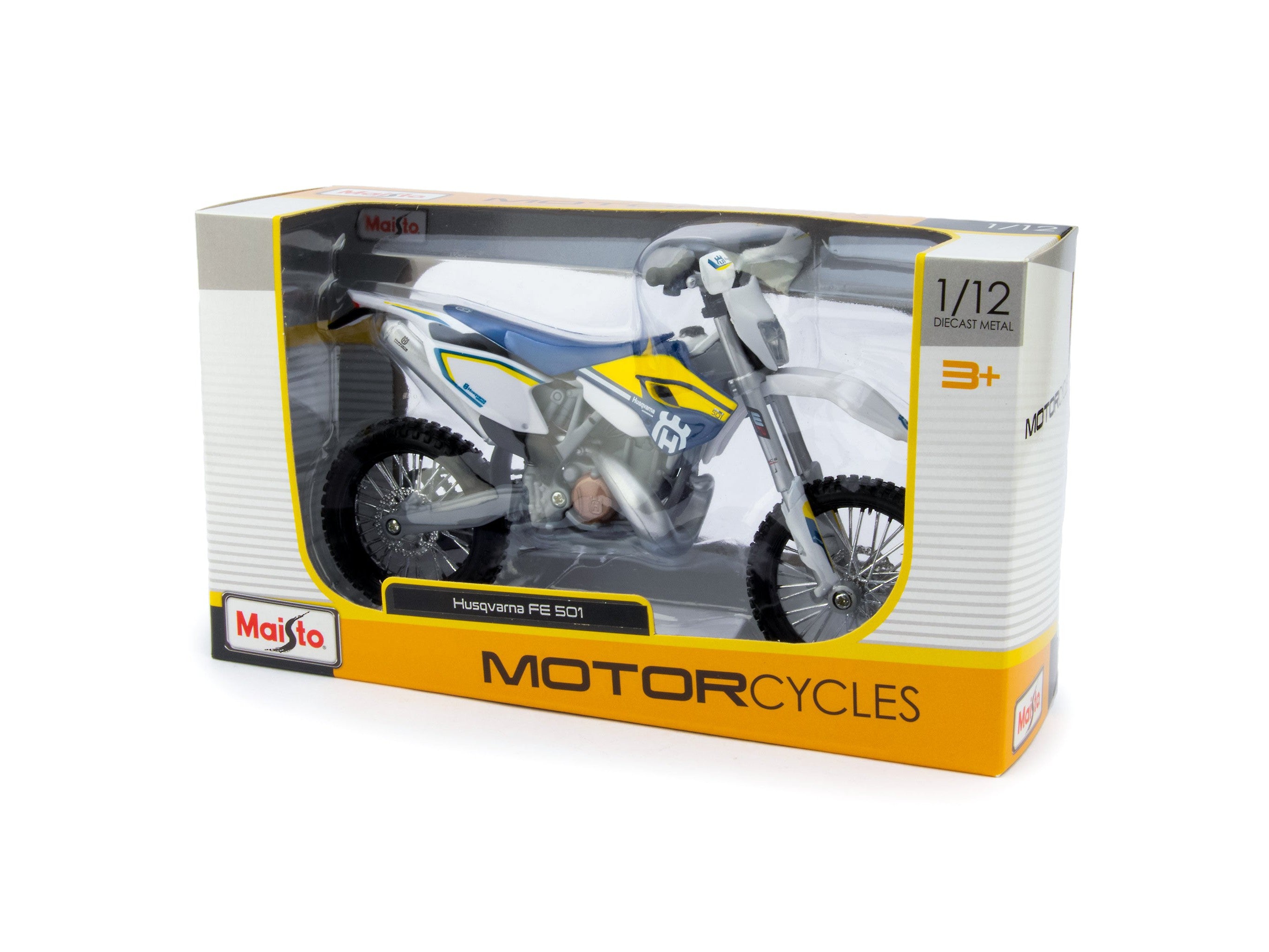 Husqvarna FE 501 2016 white 1:12 Scale Motorcycle Model
