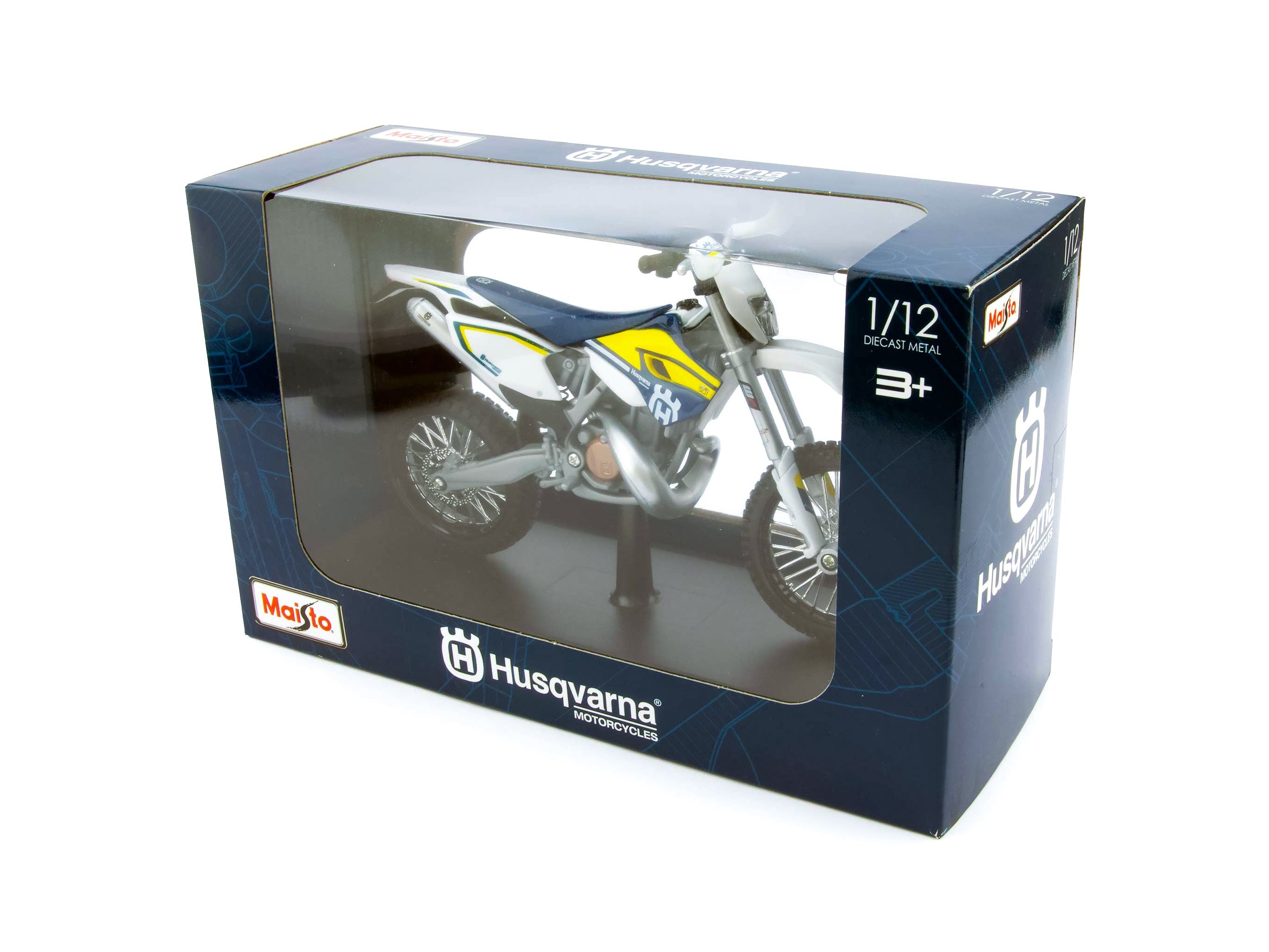 Husqvarna FE 501 2016 white 1:12 Scale Motorcycle Model