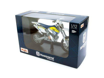 Husqvarna FE 501 2016 white 1:12 Scale Motorcycle Model
