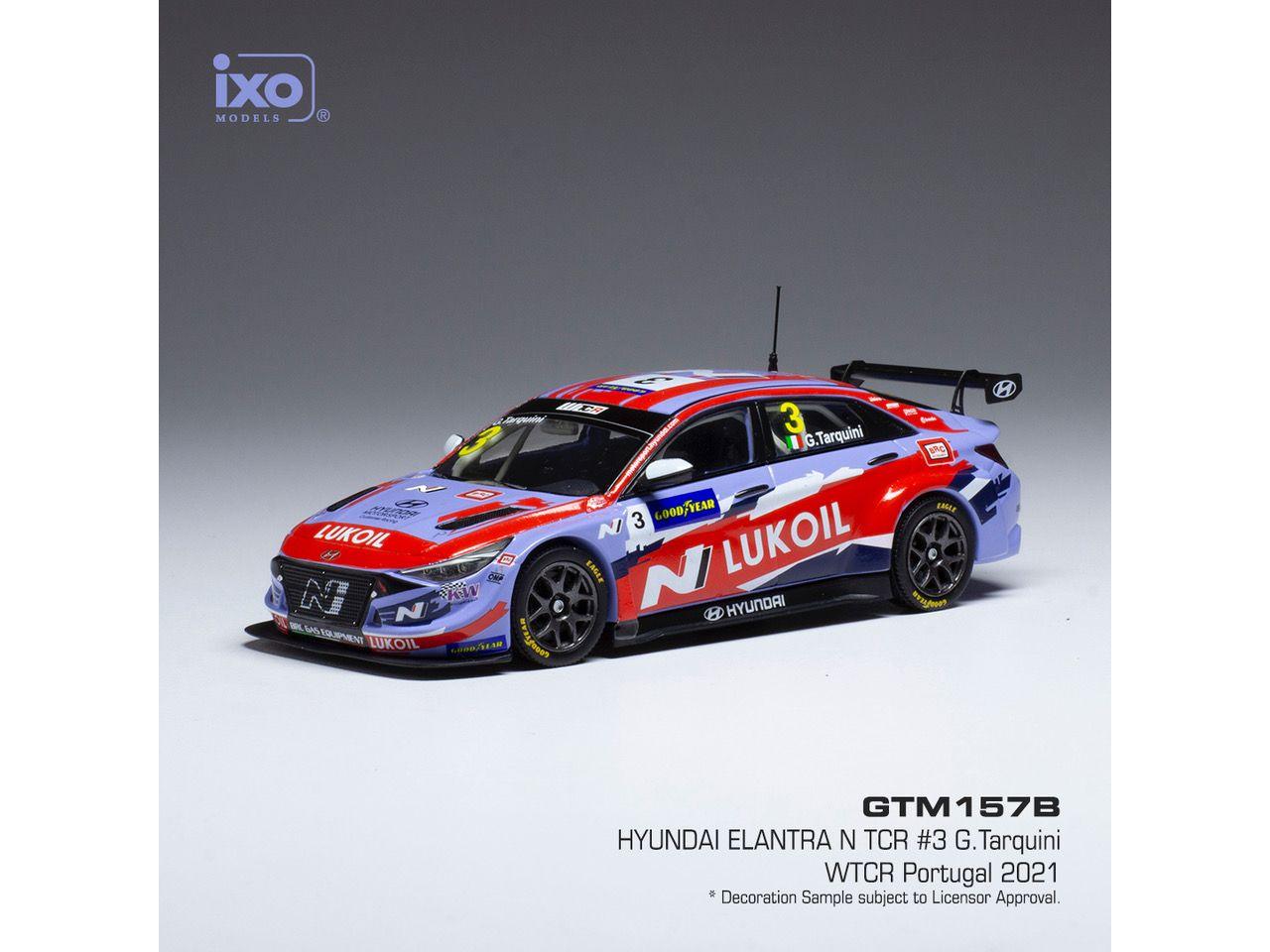 Hyundai Elantra N TCR #3 BRC Hyundai N SC Lukoil WTCR Portugal 2021 G.Tarquini 1:43 Scale IXO Diecast Model Car-IXO-Diecast Model Centre