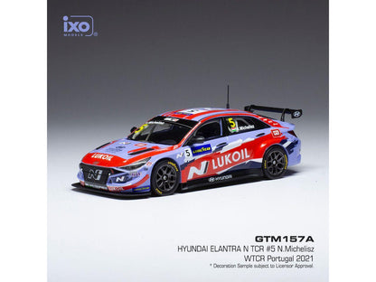 Hyundai Elantra N TCR #5 BRC Hyundai N SC Lukoil WTCR Portugal 2021 N.Michelisz 1:43 Scale IXO Diecast Model Car-IXO-Diecast Model Centre