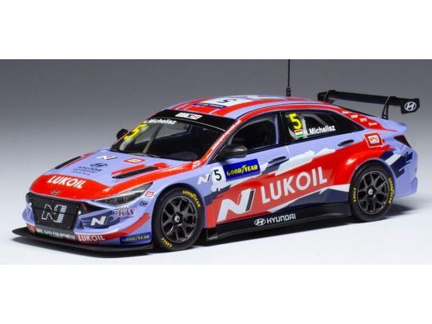Hyundai Elantra N TCR #5 BRC Hyundai N SC Lukoil WTCR Portugal 2021 N.Michelisz 1:43 Scale IXO Diecast Model Car-IXO-Diecast Model Centre