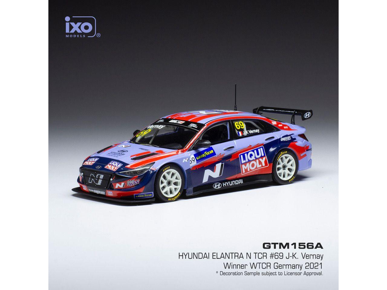Hyundai Elantra N TCR #69 Engstler Hyundai Liqui Moly WTCR 2021 J-K.Vernay 1:43 Scale IXO Diecast Model Car-IXO-Diecast Model Centre