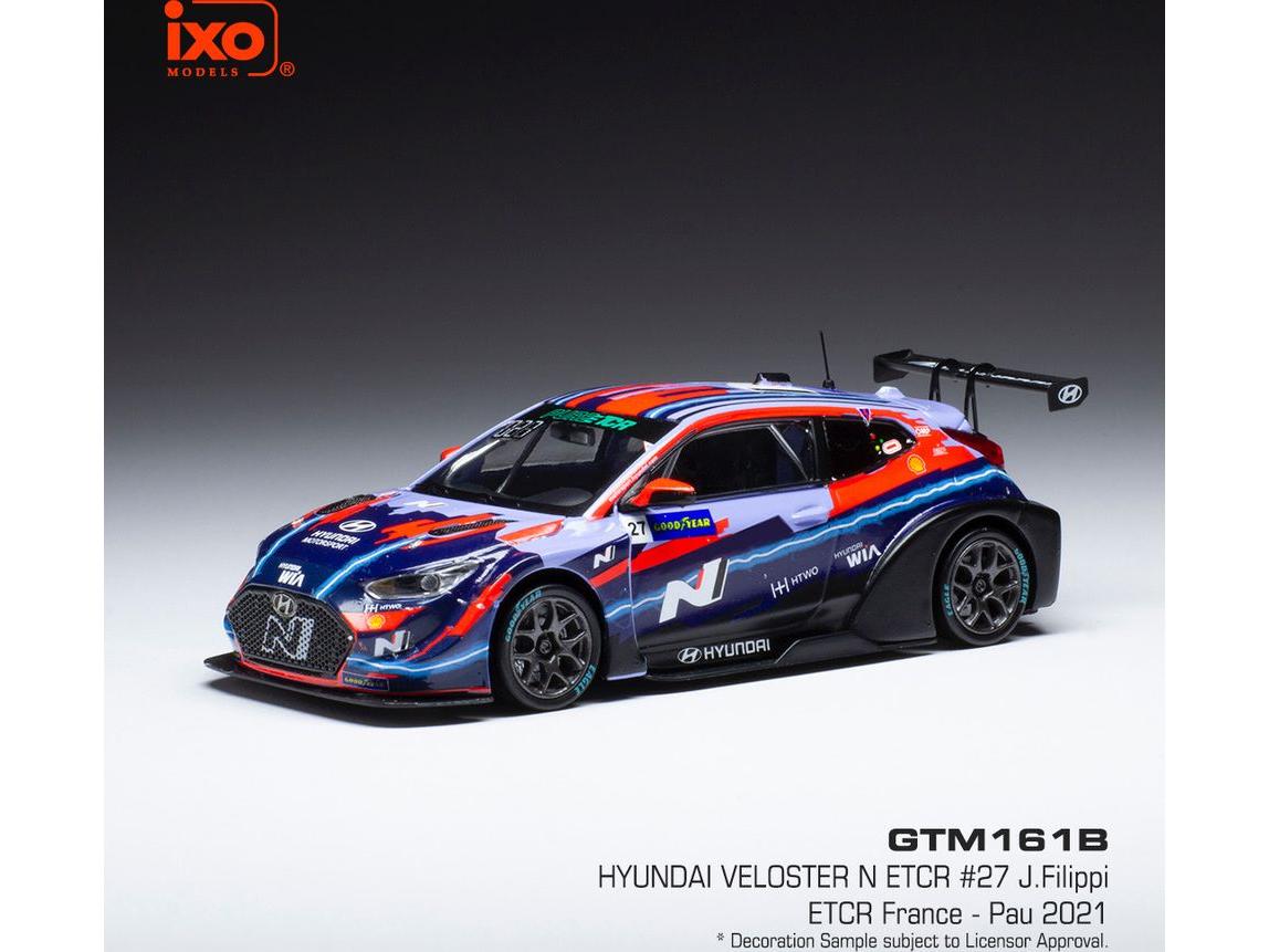 Hyundai Veloster N ETCR #27 Hyundai Motorsport N ETCR Pau 2021 L.Filippi 1:43 Scale IXO Diecast Model Car-IXO-Diecast Model Centre