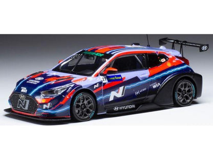 Hyundai Veloster N ETCR #27 Hyundai Motorsport N ETCR Pau 2021 L.Filippi 1:43 Scale IXO Diecast Model Car-IXO-Diecast Model Centre