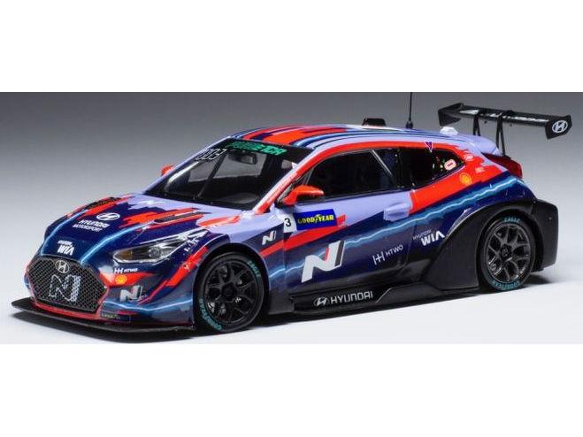Hyundai Veloster N ETCR #3 Hyundai Motorsport N ETCR Pau 2021 T.Chilton 1:43 Scale IXO Diecast Model Car-IXO-Diecast Model Centre
