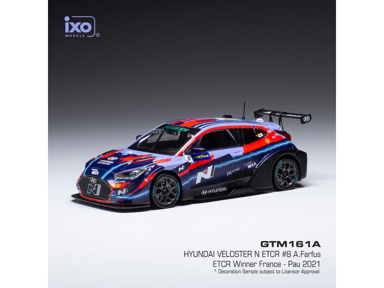 Hyundai Veloster N ETCR #8 Hyundai Motorsport N ETCR Pau 2021 A.Farfus 1:43 Scale IXO Diecast Model Car-IXO-Diecast Model Centre
