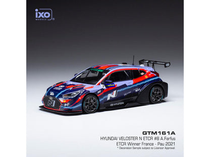 Hyundai Veloster N ETCR #8 Hyundai Motorsport N ETCR Pau 2021 A.Farfus 1:43 Scale IXO Diecast Model Car-IXO-Diecast Model Centre