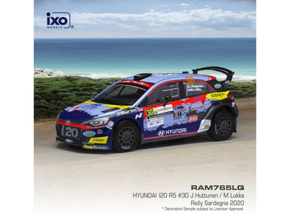 Hyundai i2 R5 #30 WRC Rallye Sardinien 2020 J.Huttunen/M.Lukka 1:43 Scale IXO Diecast Model Car-IXO-Diecast Model Centre