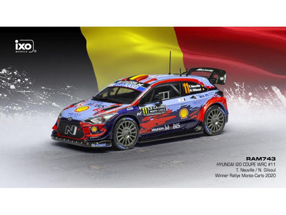 Hyundai i20 Coupe WRC #11 WRC Monte Carlo 2020 T.Neuville/N.Gilsoul 1:43 Scale IXO Diecast Model Car-IXO-Diecast Model Centre