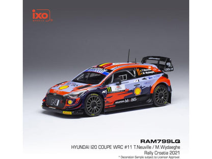 Hyundai i20 Coupe WRC #11 WRC Rally Croatia 2021 T.Neuville/M.Wydaeghe 1:43 Scale IXO Diecast Model Car-IXO-Diecast Model Centre