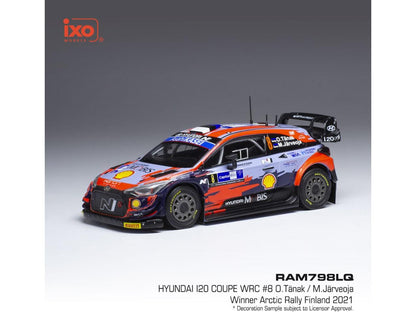 Hyundai i20 Coupe WRC #8 WRC Arctic Rally Finland 2021 O.Tanak/M.Jarveoja 1:43 Scale IXO Diecast Model Car-IXO-Diecast Model Centre