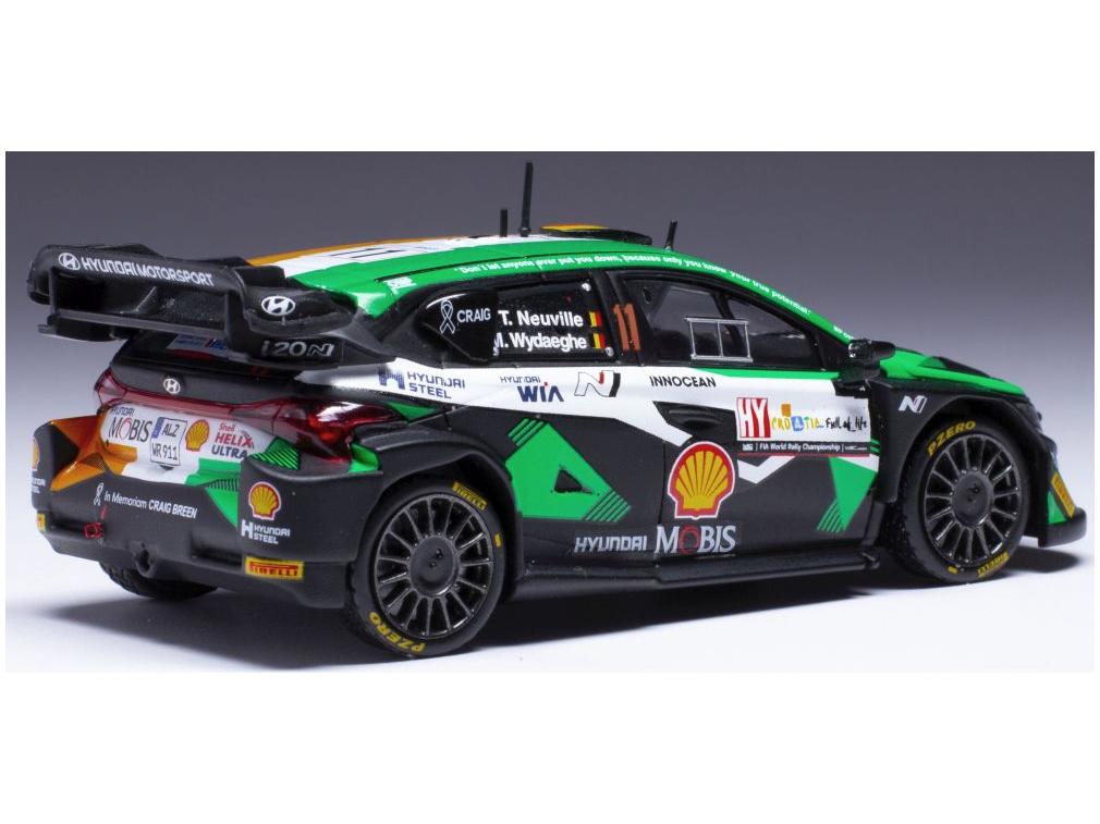 Hyundai i20 N #11 WRC1 Rally Croatia 2023 T.Neuville/M.Wydaeghe 1:43 Scale IXO Diecast Model Car-IXO-Diecast Model Centre