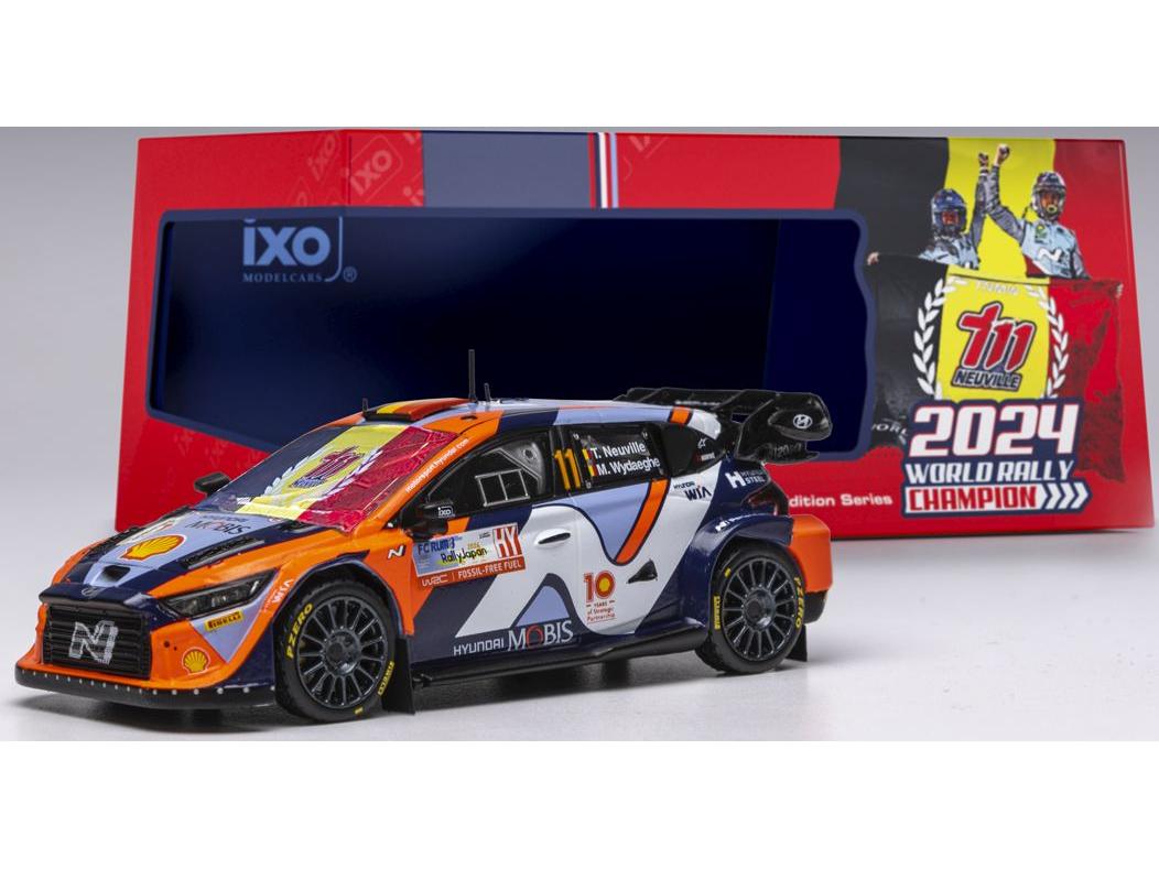 Hyundai i20 N RALLY1 #11 Neuville/Wydaeghe 2024 Japan World Champion Edition WRC1 1:43 Scale IXO Diecast Model Car-IXO-Diecast Model Centre
